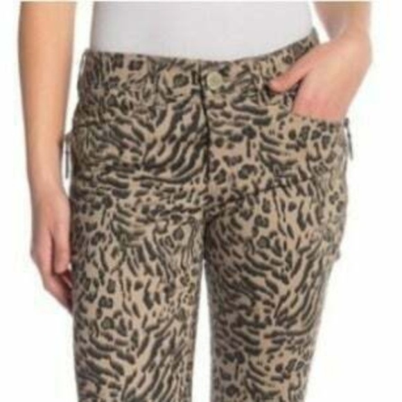 Democracy Brindle Olive Animal Print Jean - Picture 4 of 5